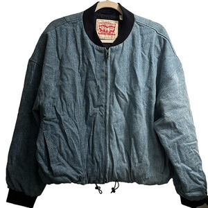 XL two tone denim old school jacket NWT